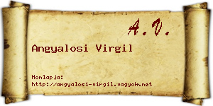 Angyalosi Virgil névjegykártya